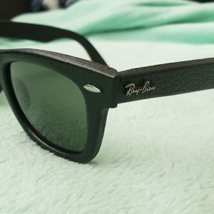 Ray Ban Leather Wayfarer